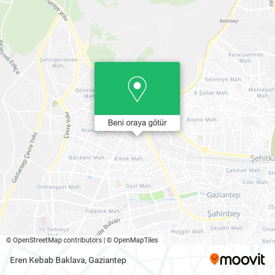 Eren Kebab Baklava harita