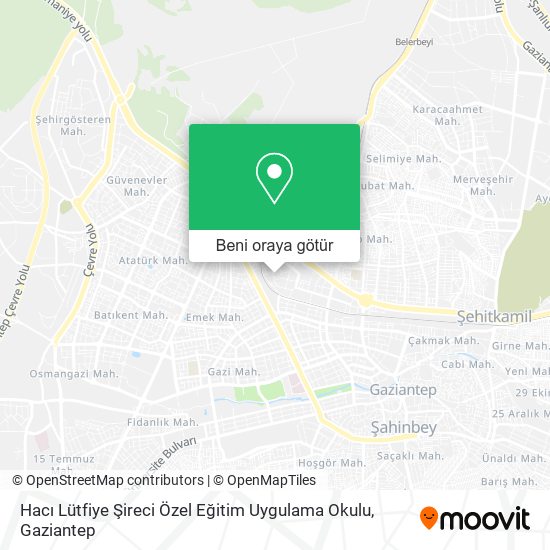 Hacı Lütfiye Şireci Özel Eğitim Uygulama Okulu harita