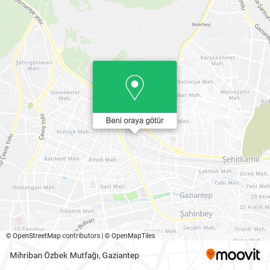 Mihriban Özbek Mutfağı harita