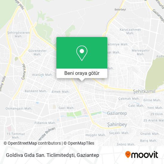 Goldiva Gıda San. Ticlimitedşti harita