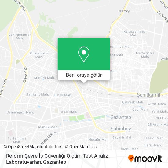 Reform Çevre İş Güvenliği Ölçüm Test Analiz Laboratuvarları harita