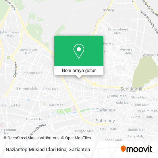 Gaziantep Müsiad İdari Bina harita