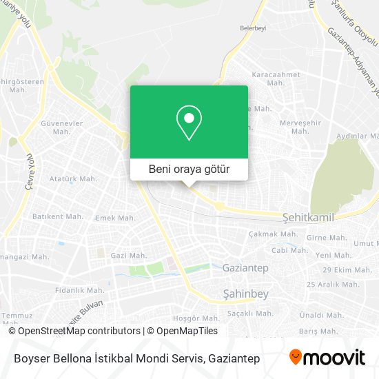 Boyser Bellona İstikbal Mondi Servis harita
