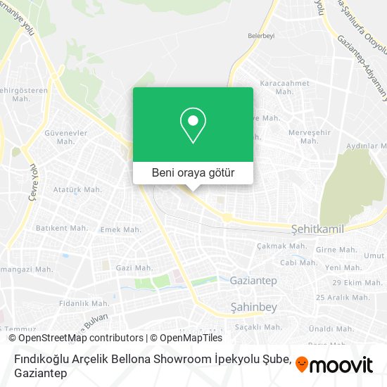 Fındıkoğlu Arçelik Bellona Showroom İpekyolu Şube harita
