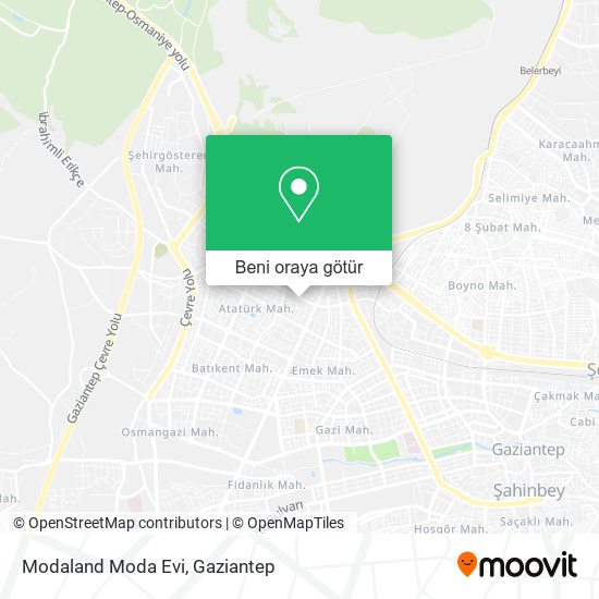 Modaland Moda Evi harita