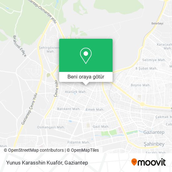 Yunus Karasshin Kuaför harita