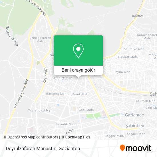 Deyrulzafaran Manastırı harita