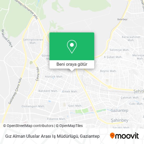 Gız Alman Uluslar Arası Iş Müdürlügü harita