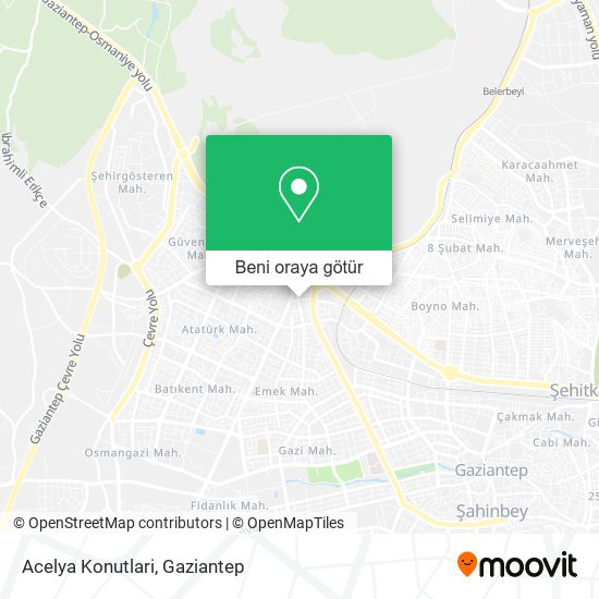 Acelya Konutlari harita