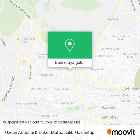 Özcan Ambalaj & Etiket Matbaacılık harita