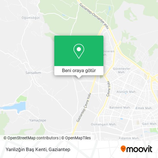 Yanlizğin Baş Kenti harita