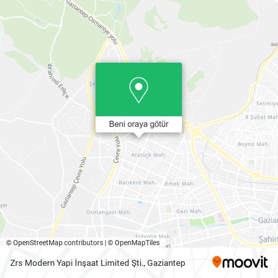 Zrs Modern Yapi İnşaat Limited Şti. harita