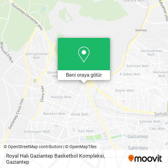 Royal Halı Gaziantep Basketbol Kompleksi harita