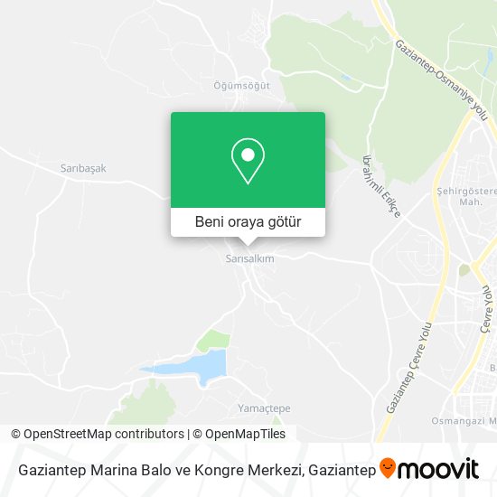 Gaziantep Marina Balo ve Kongre Merkezi harita