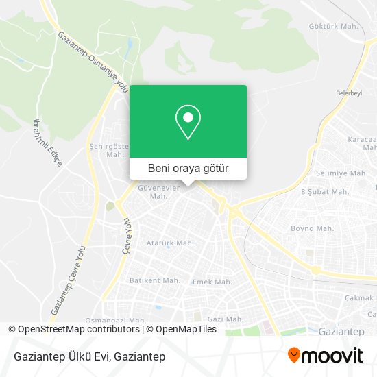 Gaziantep Ülkü Evi harita