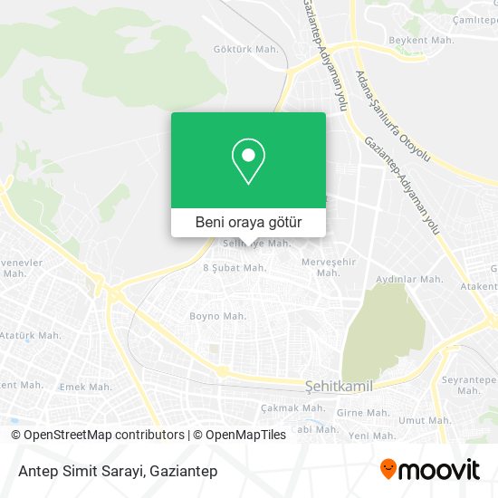 Antep Simit Sarayi harita