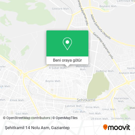 Şehitkamil 14 Nolu Asm harita