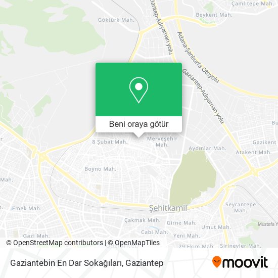 Gaziantebin En Dar Sokağıları harita