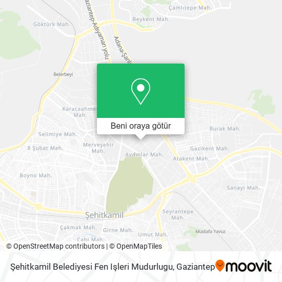 Şehitkamil Belediyesi Fen Işleri Mudurlugu harita