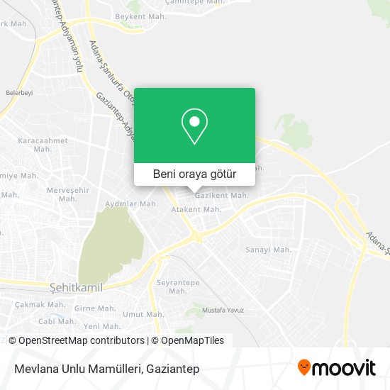 Mevlana Unlu Mamülleri harita