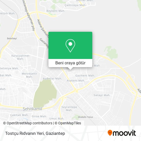 Tostçu Rıdvanın Yeri harita