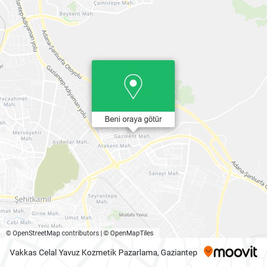 Vakkas Celal Yavuz Kozmetik Pazarlama harita