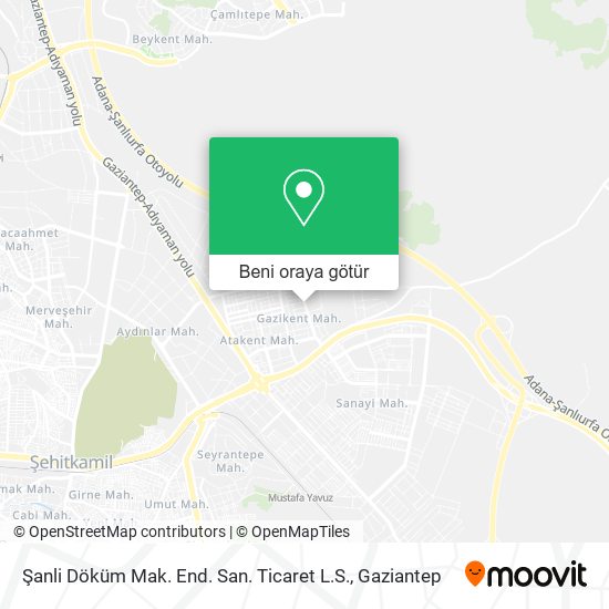 Şanli Döküm Mak. End. San. Ticaret L.S. harita