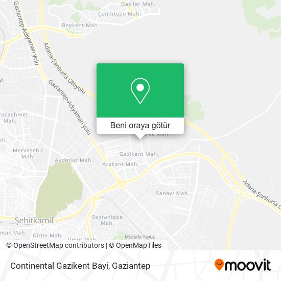 Continental Gazikent Bayi harita