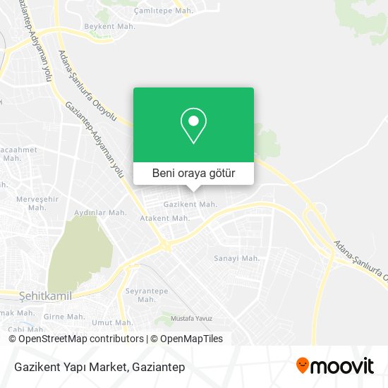 Gazikent Yapı Market harita