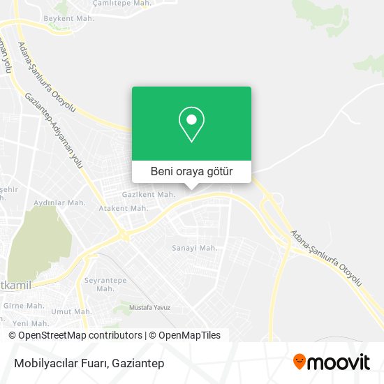 Mobilyacılar Fuarı harita