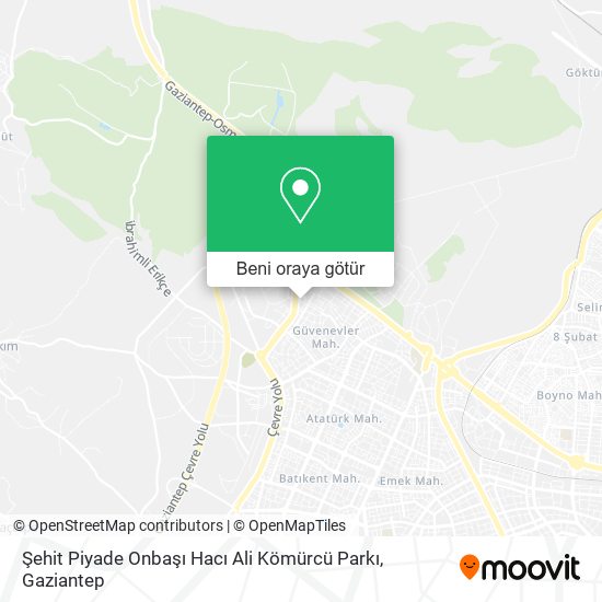 Şehit Piyade Onbaşı Hacı Ali Kömürcü Parkı harita