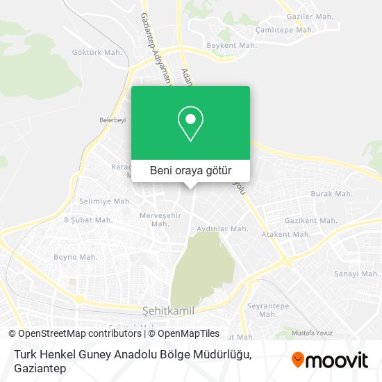 Turk Henkel Guney Anadolu Bölge Müdürlüğu harita