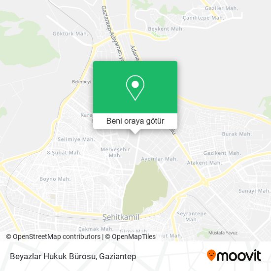 Beyazlar Hukuk Bürosu harita
