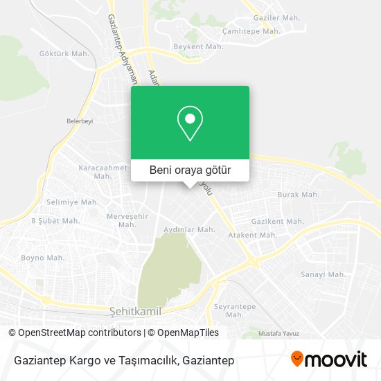 Gaziantep Kargo ve Taşımacılık harita