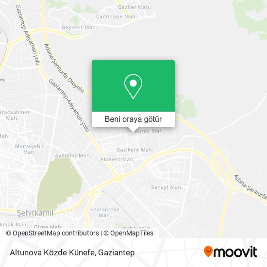 Altunova Közde Künefe harita