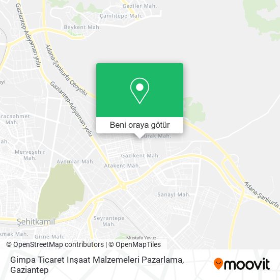 Gimpa Ticaret Inşaat Malzemeleri Pazarlama harita