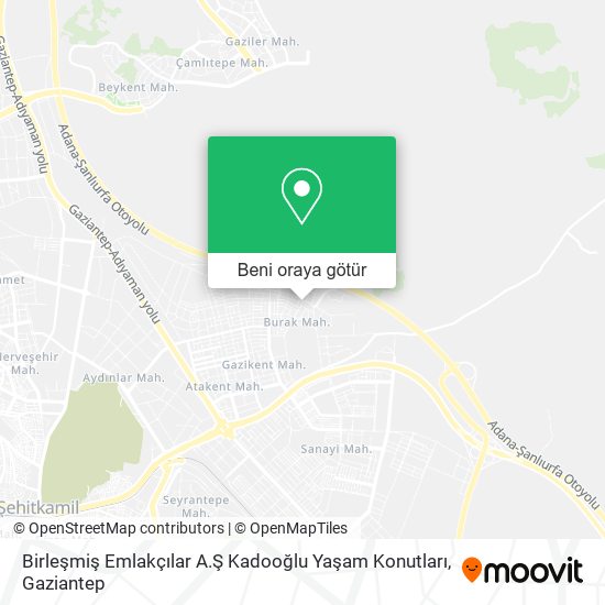 Birleşmiş Emlakçılar A.Ş Kadooğlu Yaşam Konutları harita