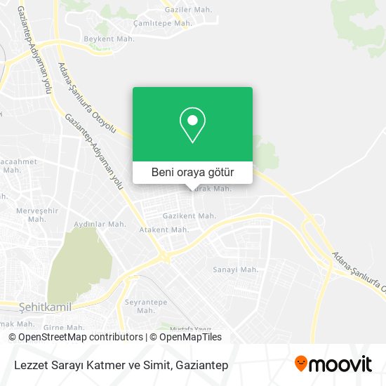 Lezzet Sarayı Katmer ve Simit harita