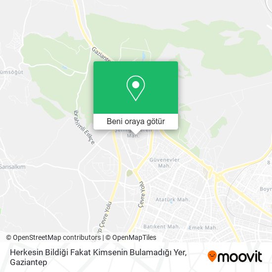 Herkesin Bildiği Fakat Kimsenin Bulamadığı Yer harita