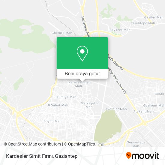 Kardeşler Simit Fırını harita