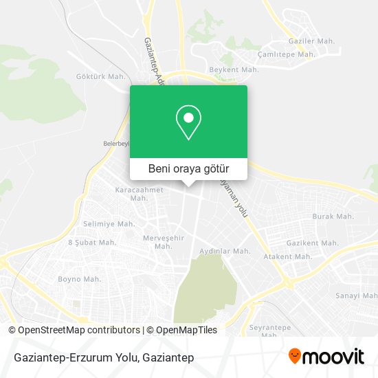 Gaziantep-Erzurum Yolu harita
