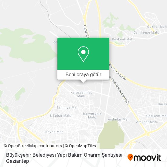 Büyükşehir Belediyesi Yapı Bakım Onarım Şantiyesi harita