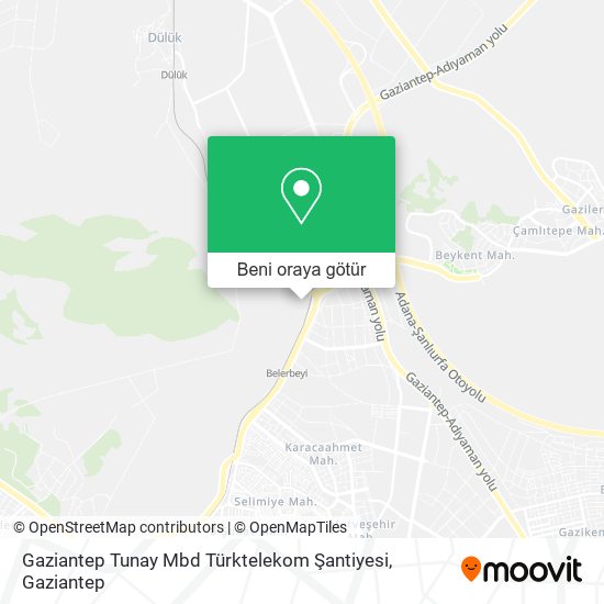 Gaziantep Tunay Mbd Türktelekom Şantiyesi harita