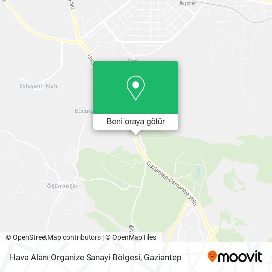 Hava Alanı Organize Sanayi Bölgesi harita