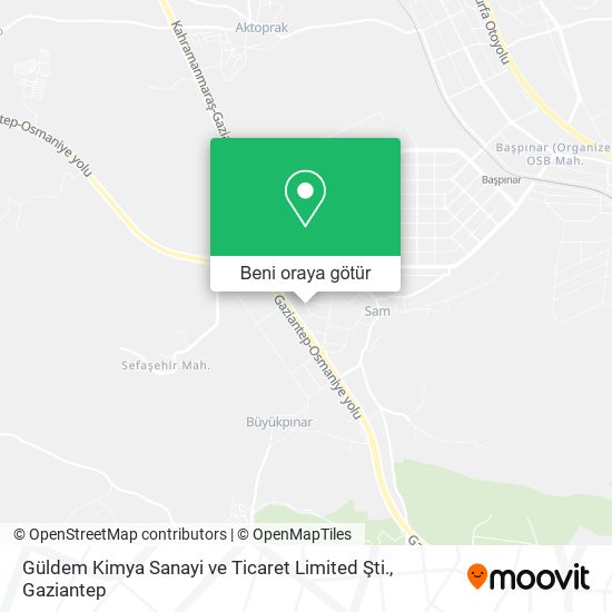 Güldem Kimya Sanayi ve Ticaret Limited Şti. harita