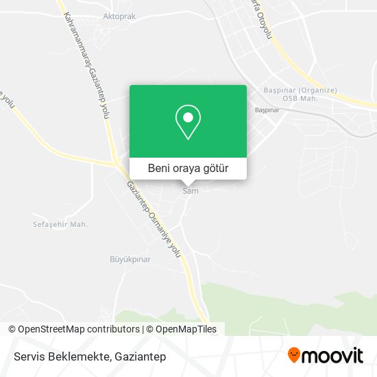 Servis Beklemekte harita
