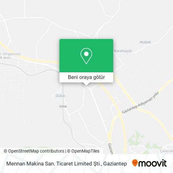 Mennan Makina San. Ticaret Limited Şti. harita