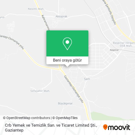 Crb Yemek ve Temizlik San. ve Ticaret Limited Şti. harita