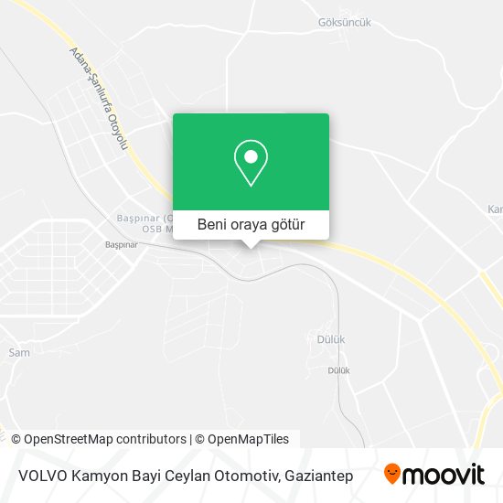 VOLVO Kamyon Bayi Ceylan Otomotiv harita