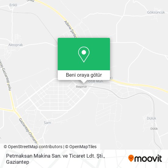 Petmaksan Makina San. ve Ticaret Ldt. Şti. harita